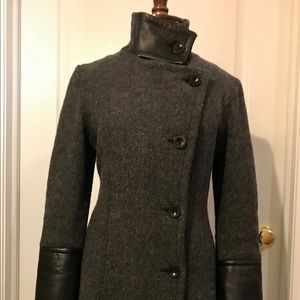 PINKO Fitted, asymmetric button closure coat.